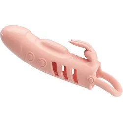 PRETTY LOVE Sloane Sleeve Rabbit Penishülle vibrierend flesh 14,8 cm