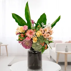 Blumenstrauß Klassiker mit Vase, verschiedene Größen