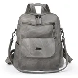 Zaewry Cityrucksack Unisex Rucksack Wasserdicht Anti-Diebstahl Leichtgewicht Reisen, Mehrzweck Cabrio Geldbörse Umhängetasche Handtasche Rucksack grau
