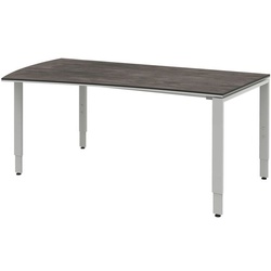röhr Schreibtisch mit Freiformplatte »Objekt Plus« 180 cm - ohne Aufbau grau, 180x82x80 cm