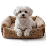 Glamuzina Group Hundebett kleine Hunde Hundehöhle kleine Hunde 50x36x18 cm – Katzenbett flauschig & Hundebett waschbar – Hundehaus für drinnen für kleine Hunde und Katzen