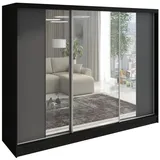 A&J MöbelLand Schiebetürenschrank VIDA 200 x 215 x 59,5 cm Grau