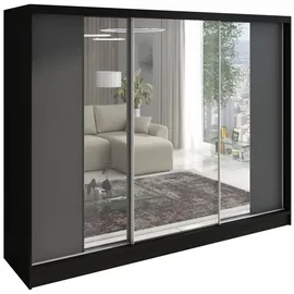 A&J MöbelLand Schiebetürenschrank VIDA 200 x 215 x 59,5 cm Grau