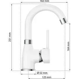 Eisl Futura Einhandmischer weiß matt/chrom NI075FUTWCR