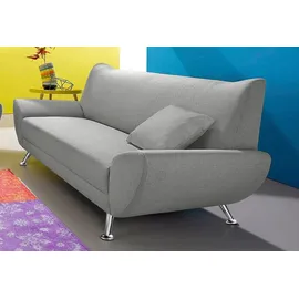 Home Affaire 3-Sitzer HOME AFFAIRE "Saltare elegant & komfortabel, toller Designfuß, bequem, Breite 205cm", grau, B:205cm H:78cm T:82cm, Kunstleder SOFTLUX;Luxus-Microfaser ALCAZAR (100% Polyester);Feinstruktur (100% Polyester), Sofas