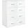 vidaXL Kommode mit 4 Schubladen 60 x 71 x 30,5 cm Hochglanz-Weiß