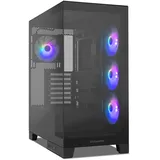 NOX XTREME PRODUCTS NOX Hummer Glock ARGB Mid-Tower ATX Glas USB-C & USB 3.0, Schwarz