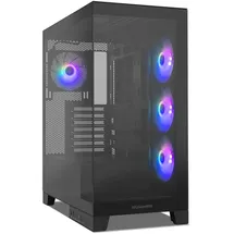 NOX XTREME PRODUCTS NOX Hummer Glock ARGB Mid-Tower ATX Glas USB-C & USB 3.0, Schwarz