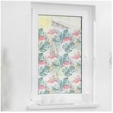 LICHTBLICK ORIGINAL LICHTBLICK Fensterfolie selbstklebend, Sichtschutz, Flamingo Rosa grün B/L: ca. 100x180 cm