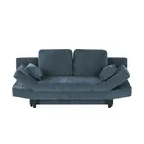 Smart Schlafsofa Mokka ¦ blau ¦ Maße (cm): B: 205 H: 87 T: 100.0