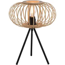 Tischlampe Nachttischlampe Tischleuchte natur Holz Wohnzimmerlampe H 41 cm