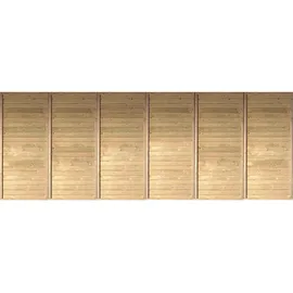 Karibu Rückwand Doppelcarport 540 x 200 cm braun