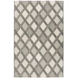 MeGusta Flachflor Teppich Modern Creme - Grau Polypropylen 160x230 cm Paula