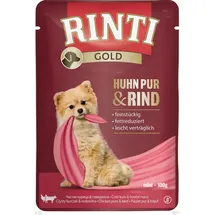 Rinti Leicht verdauliches Nassfutter Huhn Pur & Rind 10 x 100 g