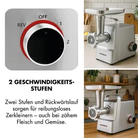 GASTROBACK Design Fleischwolf 6-in-1 Plus Silber