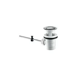 hansgrohe Ablaufventil Kunststoff 92168000 mit Edelstahl Blende