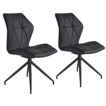 byLIVING Esszimmerstuhl IMKE, 2-er Set, Kunstleder schwarz schwarz