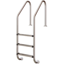 Poolleiter Einbauleiter 3 Stufen Schwimmbadleiter V2A Edelstahl Pool Einstieg