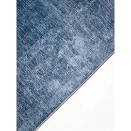 benuta Teppich Laury, rechteckig, Höhe: 5 mm, Teppich Wohnzimmer, Schlafzimmer, Esszimmer, Flur, Kunstfaser, Cozy blau 120 cm x 170 cm x 5 mm