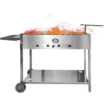 Grillpeter Mangal Batyr Deluxe Edelstahl mit Ablage und Topfhalter