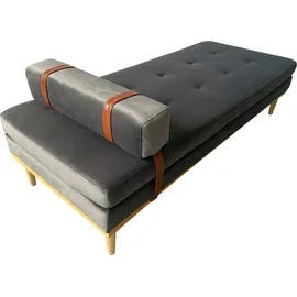 SalesFever Daybed Samt grau
