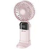 XLayer Handventlilator mit Smartphonehalterung Rosa