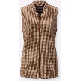 Witt Weiden Jersey-Weste in braun-sand-gemustert | Gr.: 54