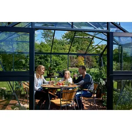 Juliana Orangerie Gewächshaus Alu Anthrazit Sicherheitsglas 3 mm 15,1 m2