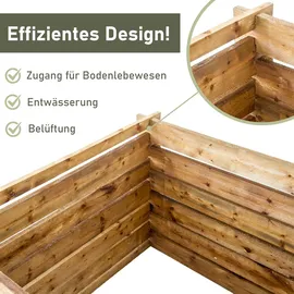 NATIV Komposter aus Holz, Gartenkomposter imprägniert,