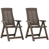 vidaXL Gartenstuhl 59 x 67 x 106 cm moccabraun klappbar 2 St.