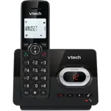 VTech CS2050 Schnurloses Telefon mit Anrufbeantworter, Eco+ Modus, Seniorentelefon, schnurloses Telefon, Anrufsperre, Freisprechfunktion, große Tasten, 1-zeilige Anzeige, Schwarz