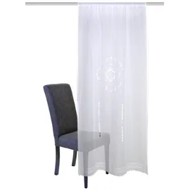 Home fashion Alegra Scheibengardine 90 x 180 cm weiß