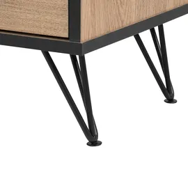 Beliani Halston Lowboard 120 x 46 x 40 cm Braun/Schwarz Holzwerkstoff