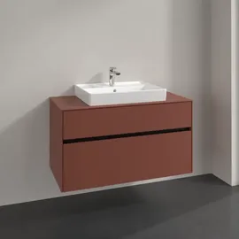Villeroy & Boch Waschbeckenunterschrank Collaro 2 Auszüge 100 x 54,8 x 50 cm Wine Red