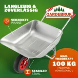 Gardebruk Schubkarre verzinkt 80kg Belastbarkeit