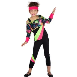 80er Jahre Aerobic Mädchenkostüm - 176