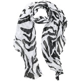 COLLEZIONE ALESSANDRO Zarter Schal Zebra " in weiß | Gr.: onesize