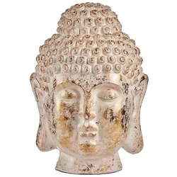 Dekorative Gartenfigur Ibergarden CC20432 Weiß Gold Polyesterharz 45,5 x 68 x 48 cm Kopf Buddha