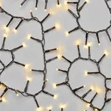 EMOS LED-Lichterkette warmweiß für Innen und Außen, 6m lange Cluster Weihnachtslichterkette IP44 mit 300 LEDs + 5m Zuleitung und Netzteil, 6 Stunden Timer Funktion, für Party, Weihnachten, Deko