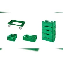 Logiplast Transportroller 7 Stück E2-Kasten 0 l Grün