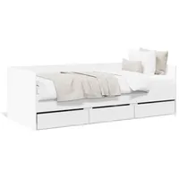 vidaXL Tagesbett mit Schubladen 90 x 200 cm weiß