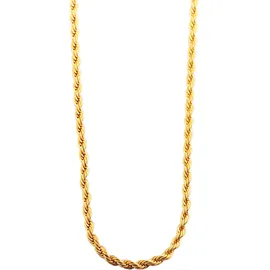 Adelia's Kordelkette Unisex Edelstahl Gold 45 cm