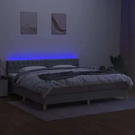 vidaXL Boxspringbett 200 x 200 cm Hellgrau