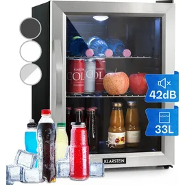 Klarstein Beersafe M Getränkekühlschrank (33 l, 540 mm hoch, Edelstahl)