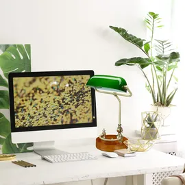 Relaxdays Bankerlampe Grün