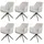 Mendler Esszimmerstuhl HWC-L80 Stoff creme-beige 6er Set
