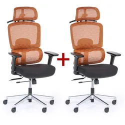 Bürostuhl JERRY 1+1 GRATIS, orange