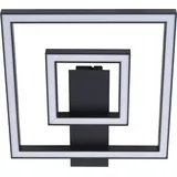 LINDBY LED-Deckenleuchte Madamo, schwarz, 30 cm, 3000K, Alu
