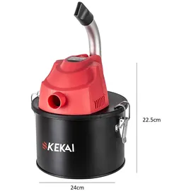 kekai Adriano Aschesauger, kompakt, 4 Liter, 600 W, waschbarer HEPA-Filter und gebogenes Aluminiumrohr