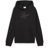 Puma Essentials Script French Terry Hoodie Mädchen 01 black 140